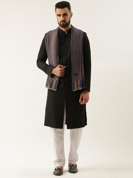 Men Aarzoo Fine Pashmina Wool Blend Stole,  Scarf (Size71X203 CM)