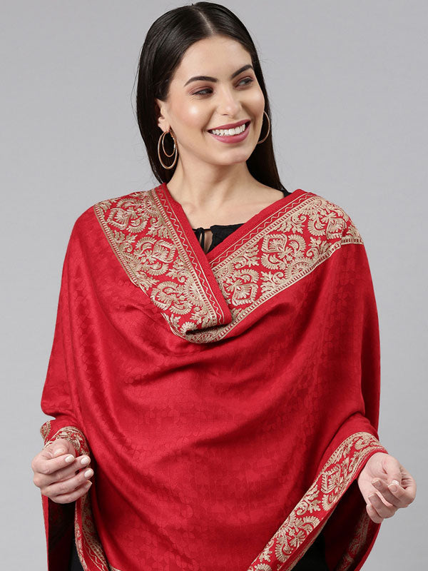 Women's Zarif Kashmiri Aari Embroidery Stole (Size: 71X203 CM)