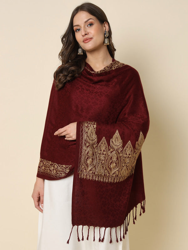 Women's Zarbaft Embroidered Stole (Size 71X203 CM)