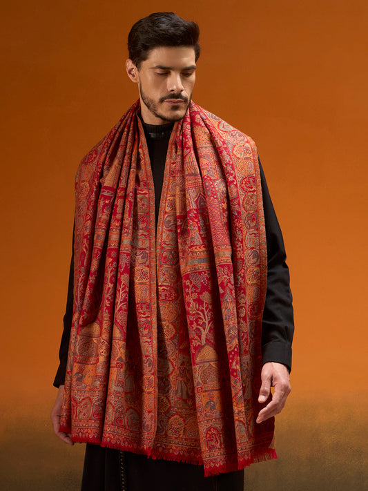 Men Shahi Manzar Fine Wool Kaani Shawl