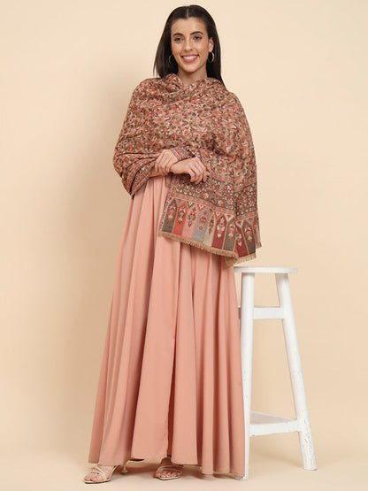 Women Dastaan Woven Design Jamawar Shawl (Size 101X203 CM)