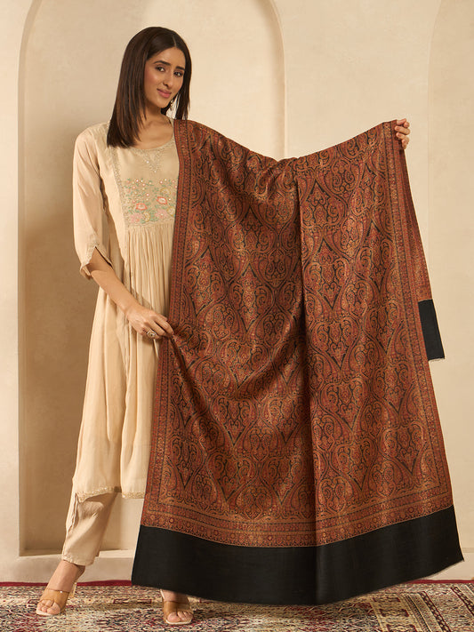Women Regalis Zari Reversible Kaani Fine Wool Shawl