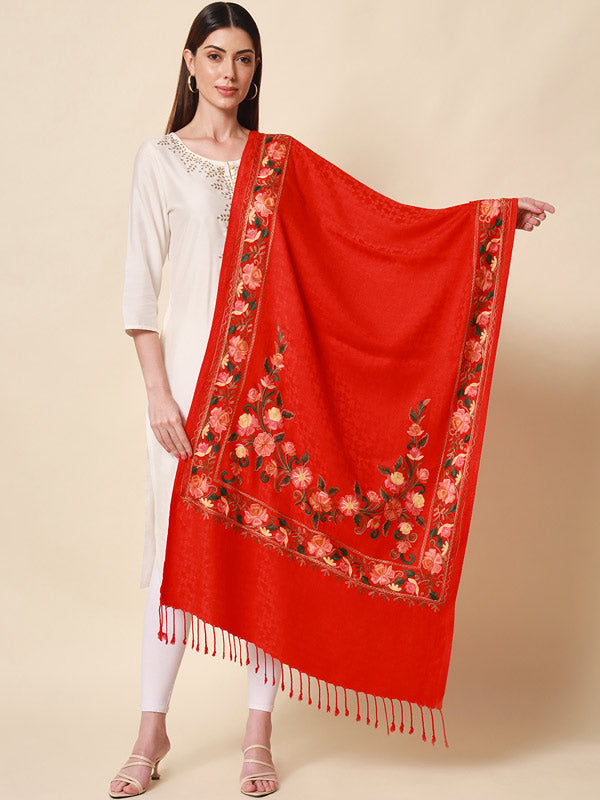 Women's khushnuma Kashmiri Aari Embroidery Stole (Size: 71X203 CM)