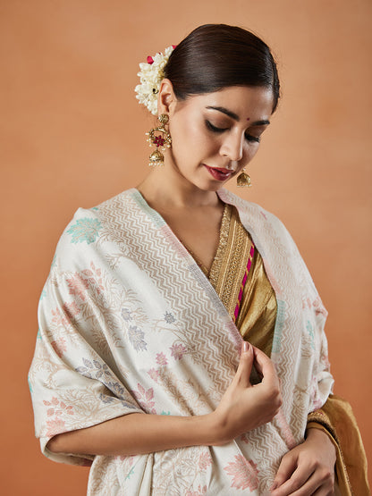 Pashmoda Women Nayab Kaani Stole (Size:  71X203 CM)