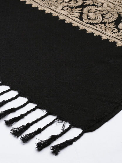 Women's Zarif Kashmiri Aari Embroidery Stole (Size: 71X203 CM)