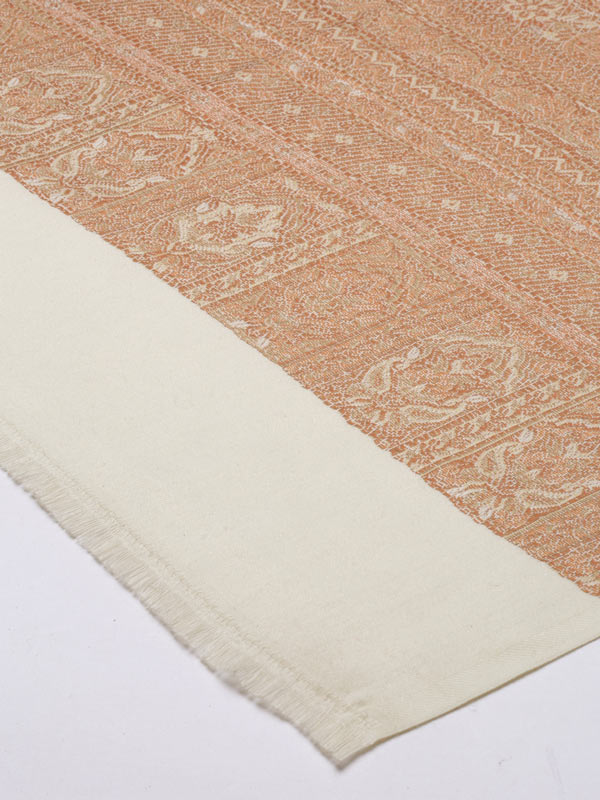 Men Jamawar Kashmiri Luxury Shawl, Size: 101x203 CM, White Color