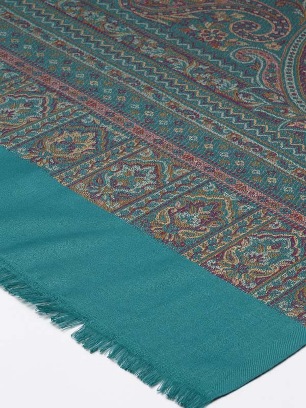 Women's Aaraish Kashmiri Royal Paisley Design Jamawar Shawl (Size: 101 X 203 Cms)