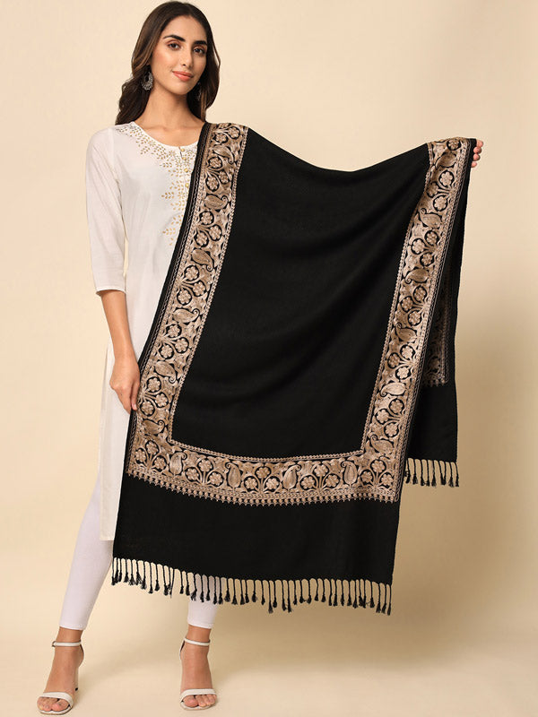 Womenƒ??s Dilkash Aari Embroidered stole (Size 71X203 CM)