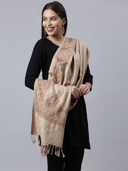 Women's Zarif Kashmiri Aari Embroidery Stole (Size: 71X203 CM)
