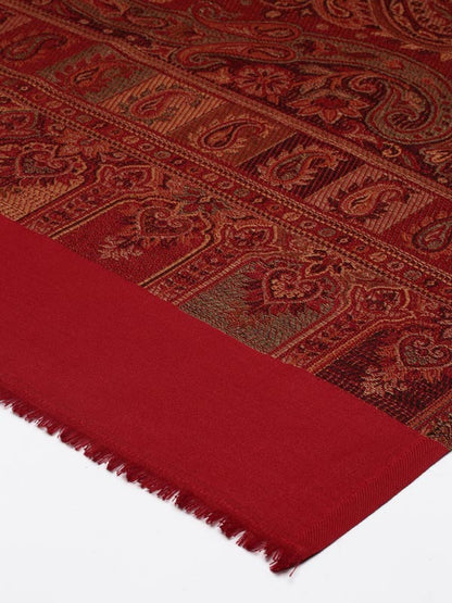 Women's Dil-kash Kashmiri Royal Paisley Design Jamawar Shawl (Size: 101 X 203 Cms)