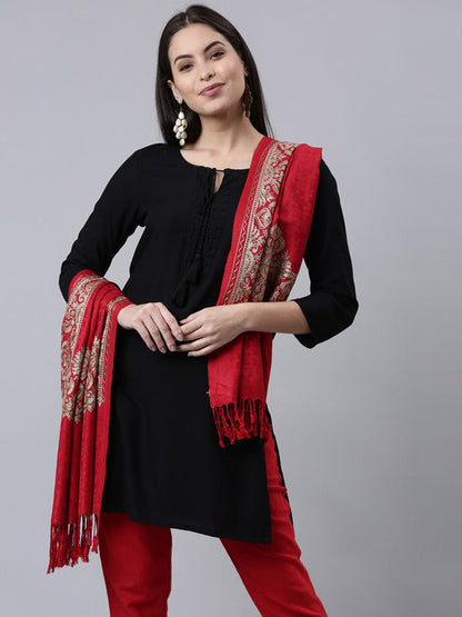 Women's Zarif Kashmiri Aari Embroidery Stole (Size: 71X203 CM)