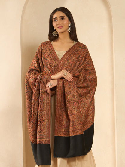 Women Regalis Zari Reversible Kaani Fine Wool Shawl