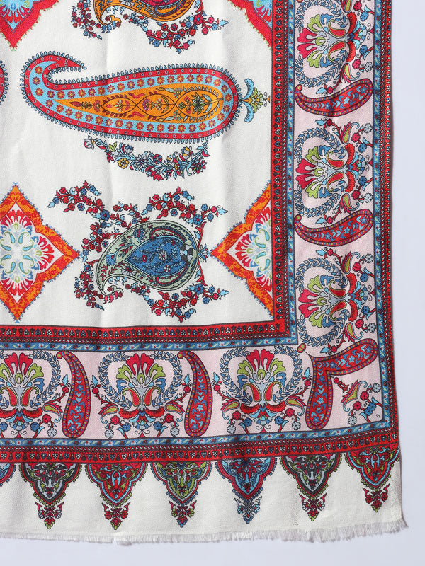 Women's Nazeer Multicoloured Printed Stole (Size : 71X203 CM)