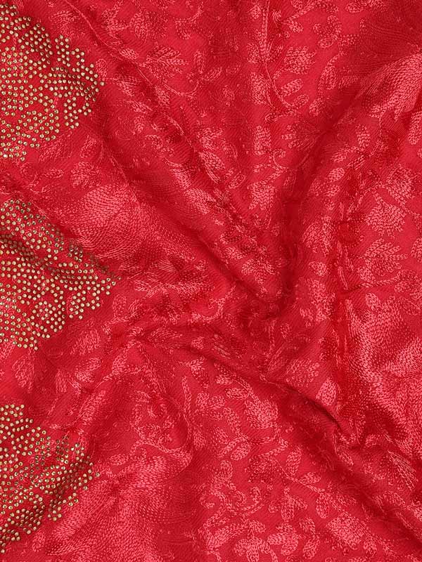 Women's Nagma 100% Pure Wool Swarosvki Crystal Shawl (Size : 101X203 CM)