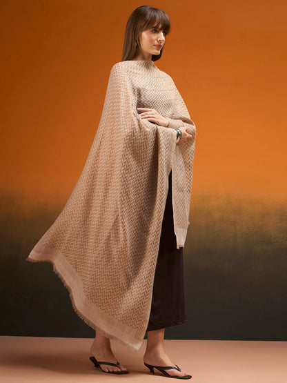 Women Gulrukh Zari Reversible Kaani Fine Wool Shawl