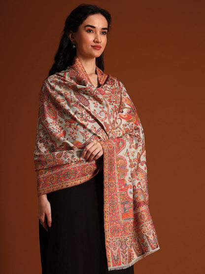 Women Royal gulistan Kaani Wool Blend Kashmiri Shawl
