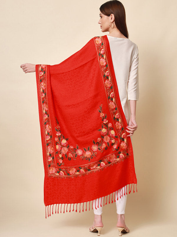 Women's khushnuma Kashmiri Aari Embroidery Stole (Size: 71X203 CM)