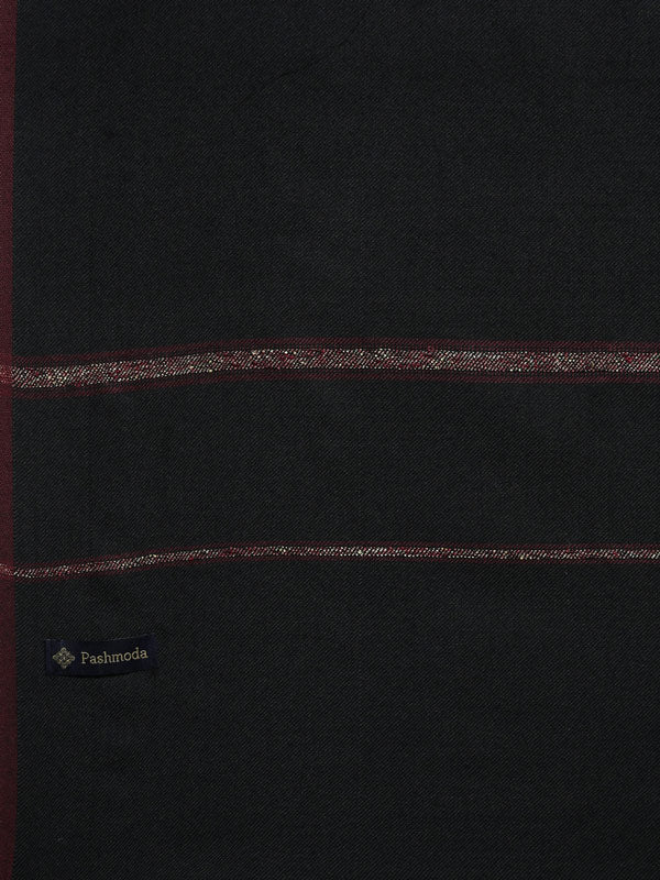 Men farhat Woven Design Shawl (Size  127x254 cms, Black Color)