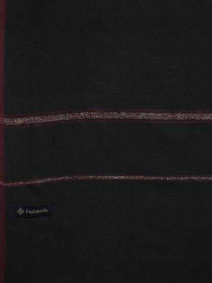 Men farhat Woven Design Shawl (Size  127x254 cms, Black Color)
