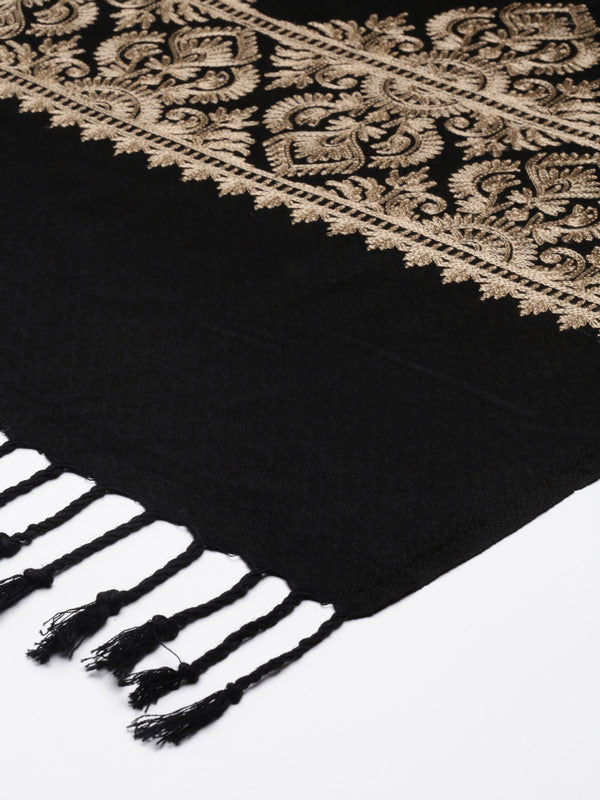 Women's Zarif Kashmiri Aari Embroidery Stole (Size: 71X203 CM)