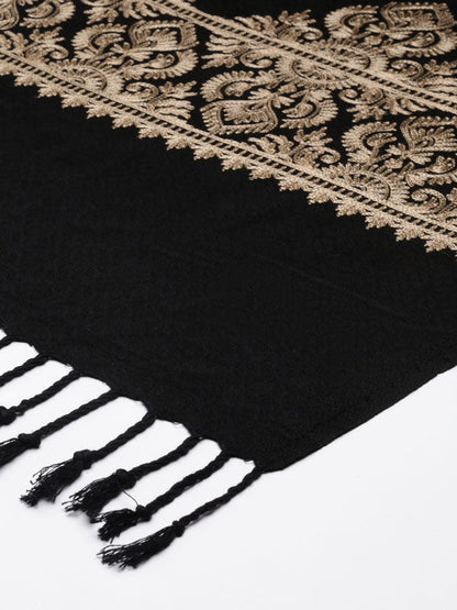 Women's Zarif Kashmiri Aari Embroidery Stole (Size: 71X203 CM)