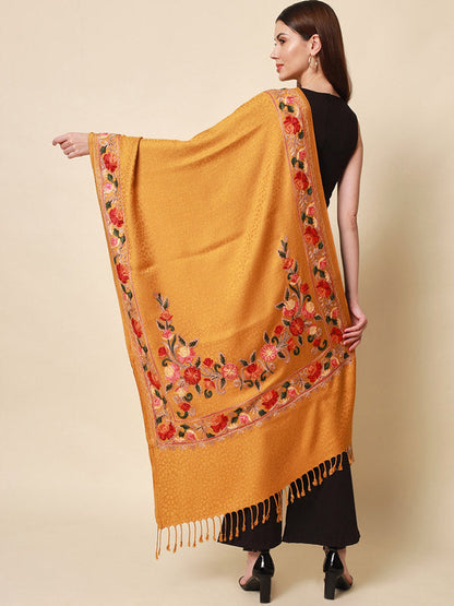 Women's khushnuma Kashmiri Aari Embroidery Stole (Size: 71X203 CM)