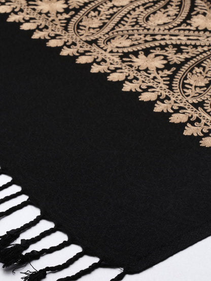 Women's Firdousi Aari Embroidered Kashmiri Stole (Size: 71x203 cm)