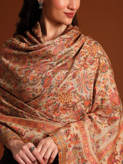 Women Orchard Kaani Wool Blend Kashmiri Shawl