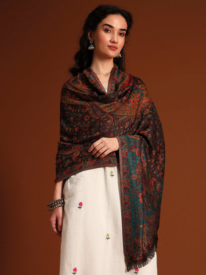 Women Floral Heritage Kaani Elegance Kashmiri Shawl