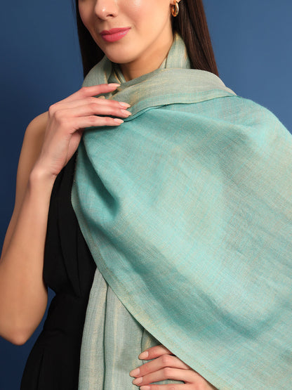 Pashmoda Womenƒ??s Zarish Reversible Zari Moonlight Fine Wool Stole (Size: 71x203 Cm)