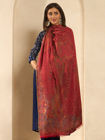 Women Floral Heritage Kaani Elegance Kashmiri Shawl