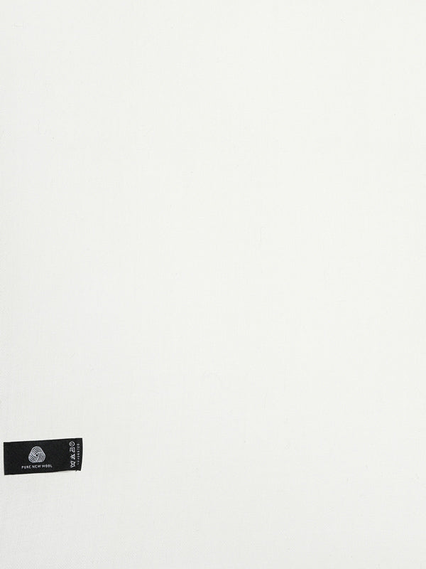 Men Sarmia 100% Pure Wool Toosha Shawl (White Size: 127x254 CM)