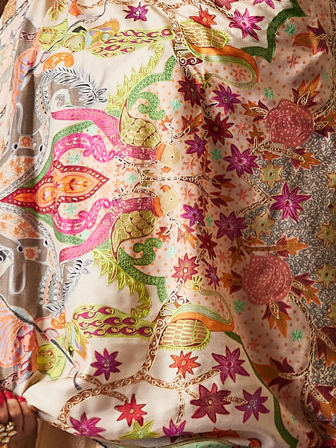 Women Aafreen Kalamkari Embroidered Shawl (Size:  101x203 CM)
