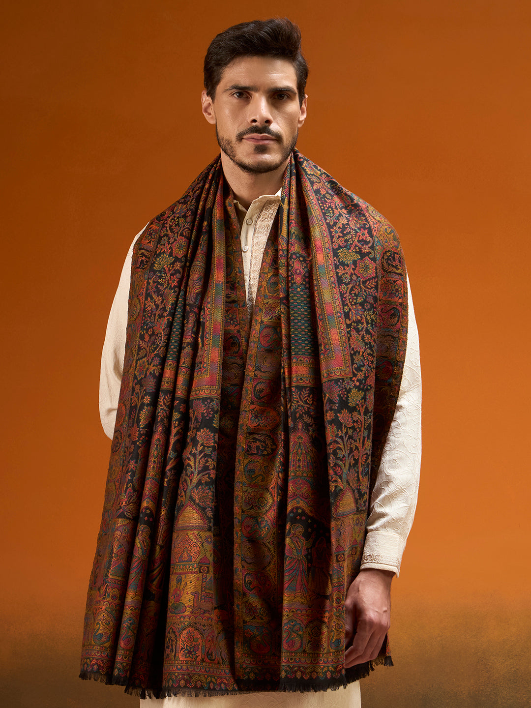 Men Shahi Manzar Fine Wool Kaani Shawl
