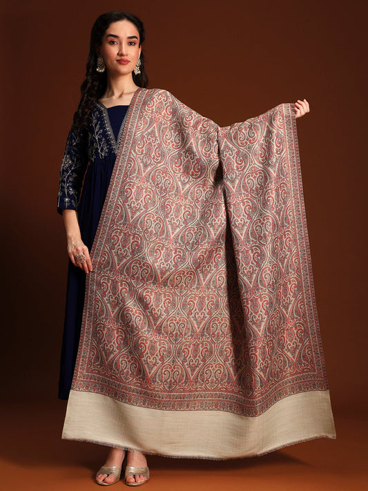 Women Regalis Zari Reversible Kaani Fine Wool Shawl