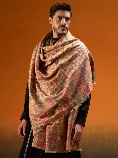 Men Gulrukh Reversible Kaani Zari Shawl