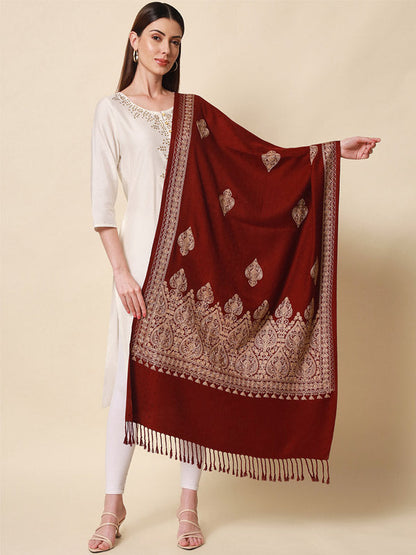 Gift Box of Shalimaar Kashmiri Aari Embroidery Stole (Size: 71X203 CM)