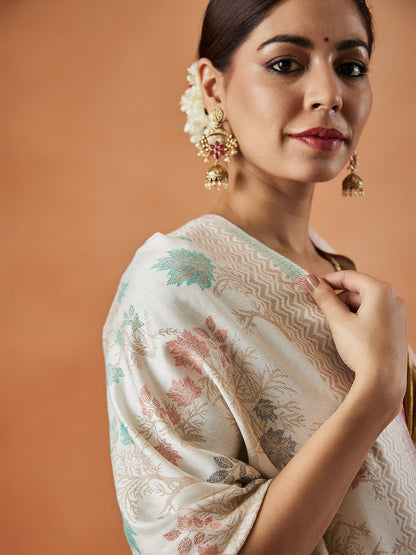 Pashmoda Women Nayab Kaani Stole (Size:  71X203 CM)