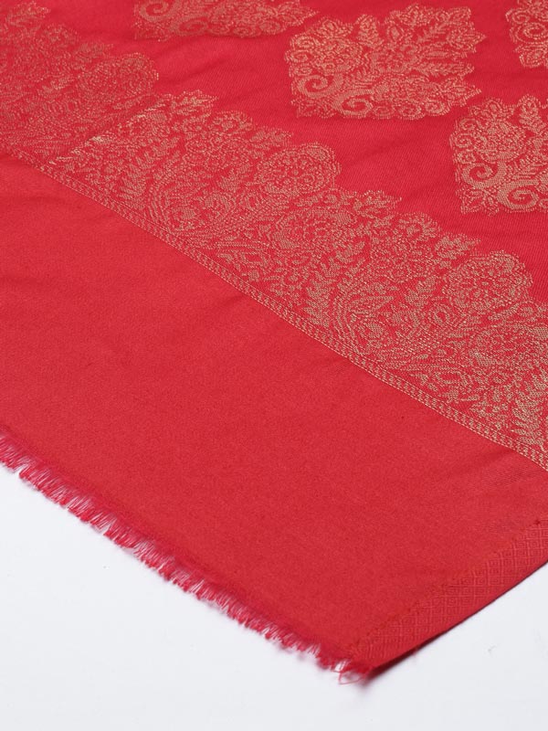 Men Nargis Kaani Stole with Zari Weave,  Size 71X203 CM