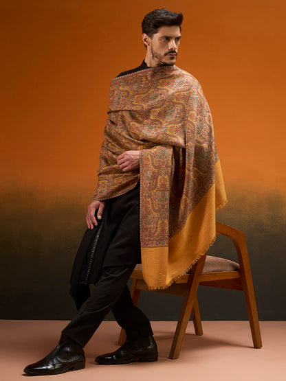 Men Gulnaar Royale Reversible Kaani Zari Shawl