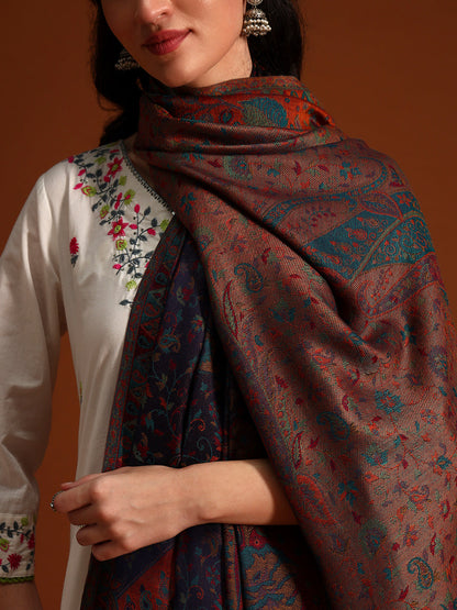 Women Floral Heritage Kaani Elegance Kashmiri Shawl