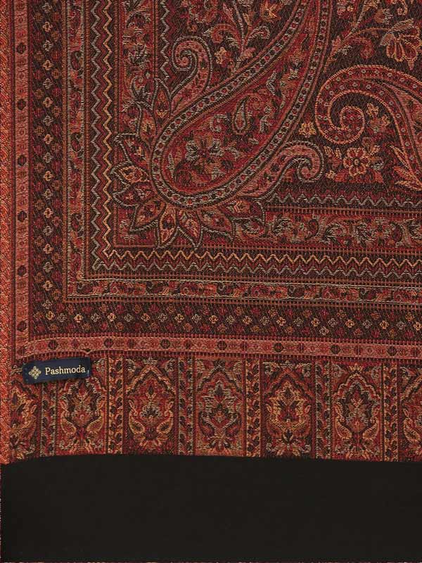 Women's Aaraish Kashmiri Royal Paisley Design Jamawar Shawl (Size: 101 X 203 Cms)