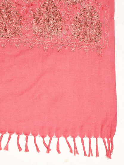 Women's Nagma 100% Pure Wool Swarosvki Crystal Shawl (Size : 101X203 CM)