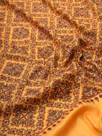 Women Surmai 100% Pure Wool Embroidered Shawl (Size 101X203 CM)