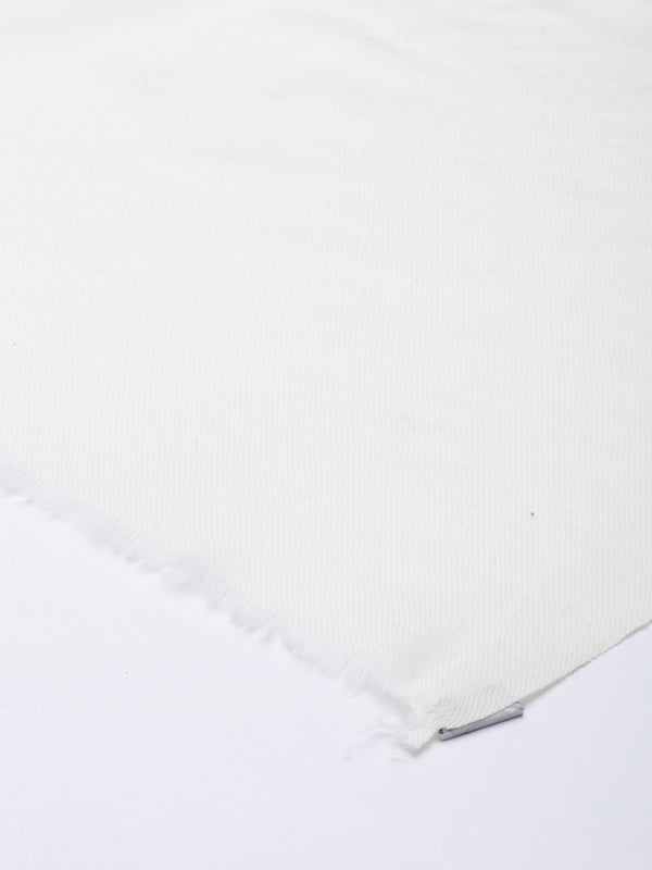 Men Sarmia 100% Pure Wool Toosha Shawl (White Size: 127x254 CM)