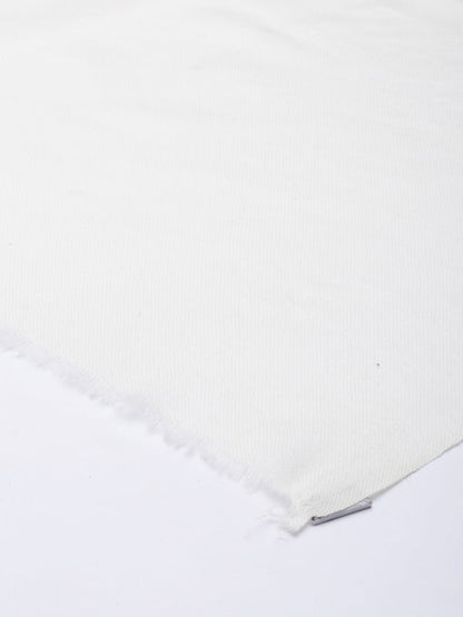 Men Sarmia 100% Pure Wool Toosha Shawl (White Size: 127x254 CM)