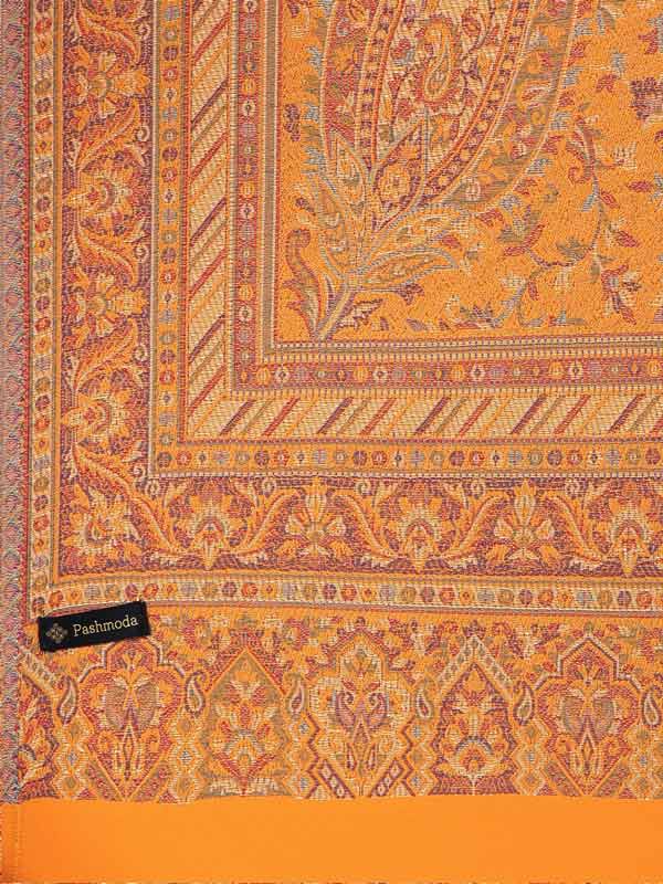 Women's Noor Kashmiri Royal Paisley Design Jamawar Shawl (Size: 101 X 203 Cms)