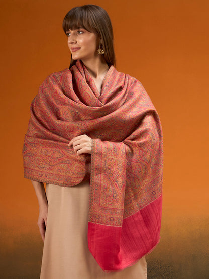 Women Regalis Zari Reversible Kaani Fine Wool Shawl