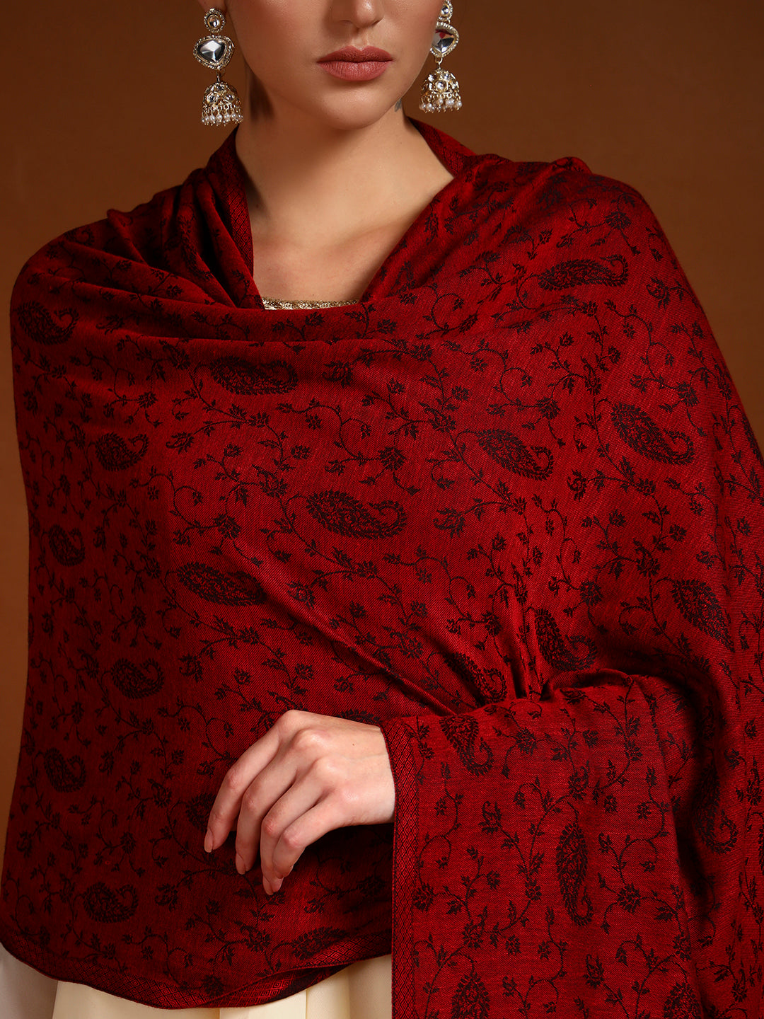 Pashmoda Women Gulpari Kaani Stole (Size : 71X203 CM)