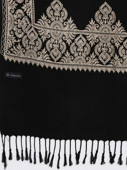 Women's Zarif Kashmiri Aari Embroidery Stole (Size: 71X203 CM)